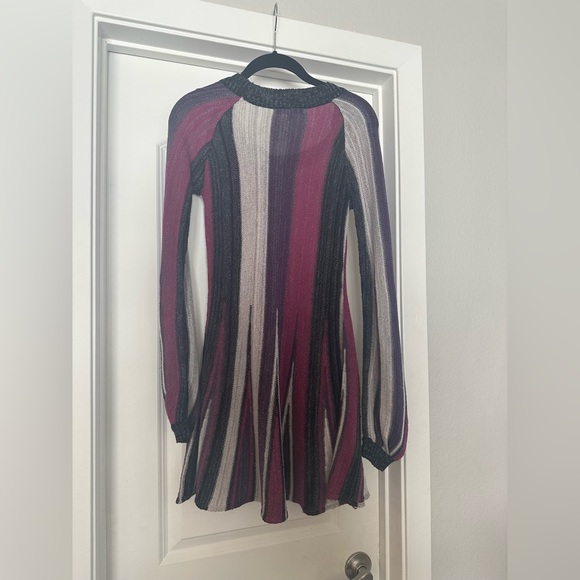 NWT Multi-Color Striped Long Sleeve Sweater Dress - Picture 2 of 8